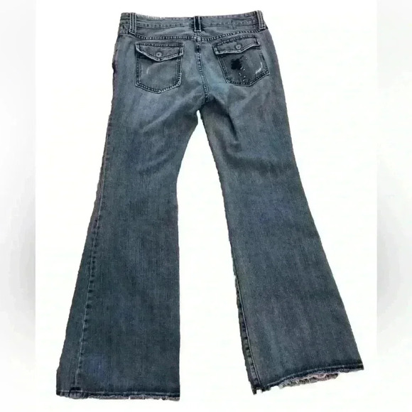 Gap Original Flare Distressed Light Wash Blue Jeans size 10R - Picture 2 of 6